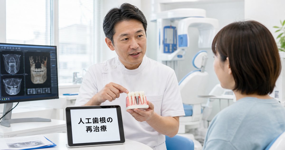 人工歯根が抜けた原因は？放置リスクと岡崎での再治療手順を解説