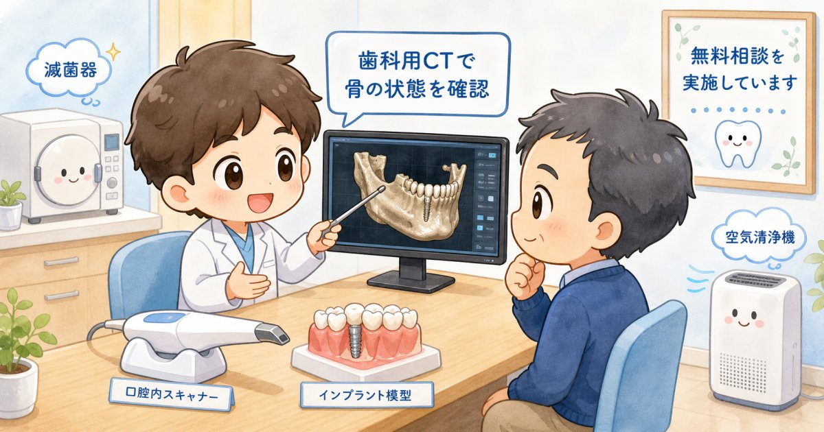 東岡崎ジョイ歯科におけるインプラント相談と精密検査の流れ