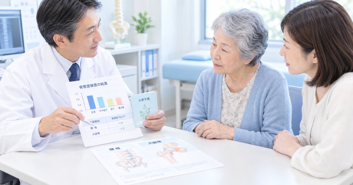 高齢で骨密度が低いとき、薬の判断に数値以外も必要な理由