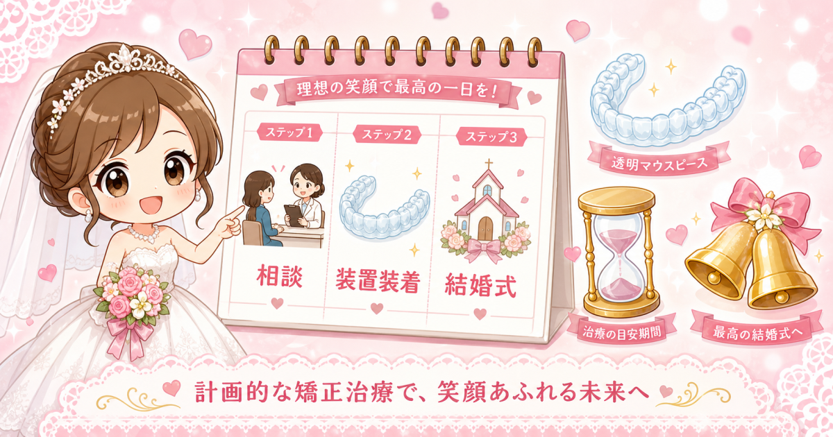 矯正の相談から完了までの期間は？結婚式に間に合う逆算スケジュール