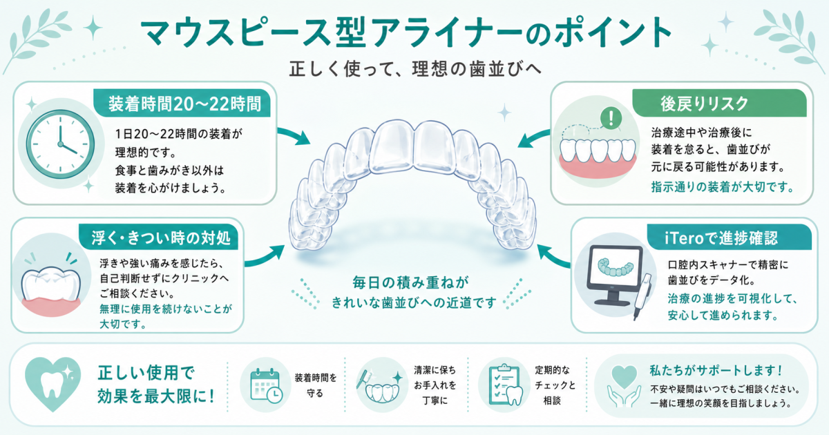 透明装置の装着時間をサボるリスクとは？浮く・きつい時の対処法