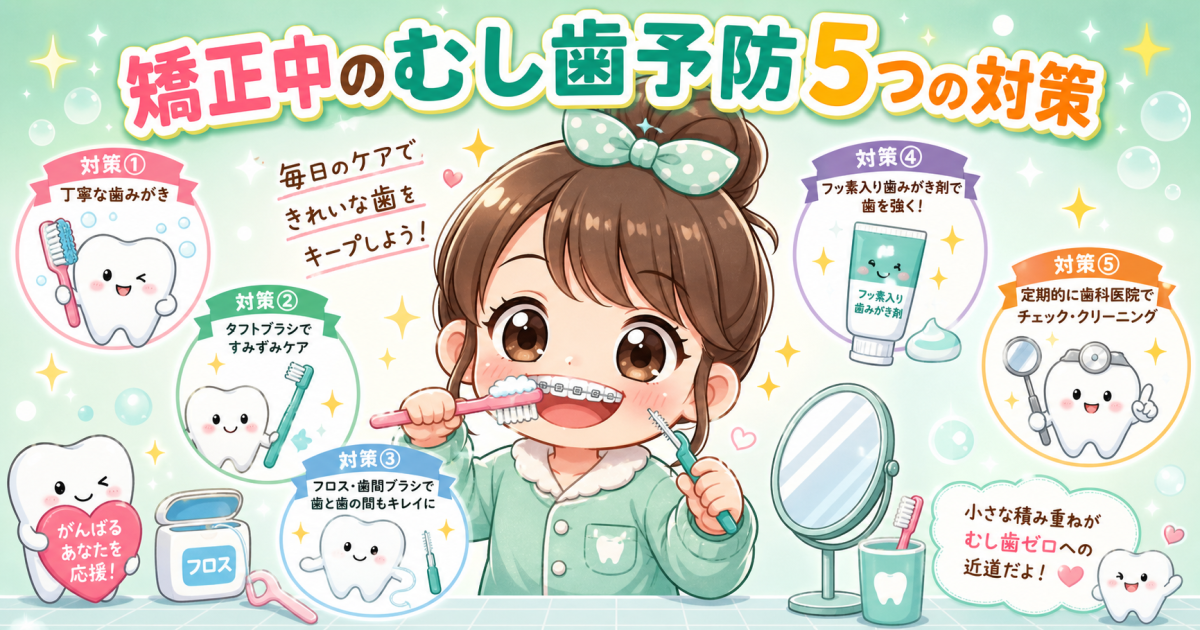 矯正中は虫歯になりやすい？治療の延長を防ぐ5つの予防対策