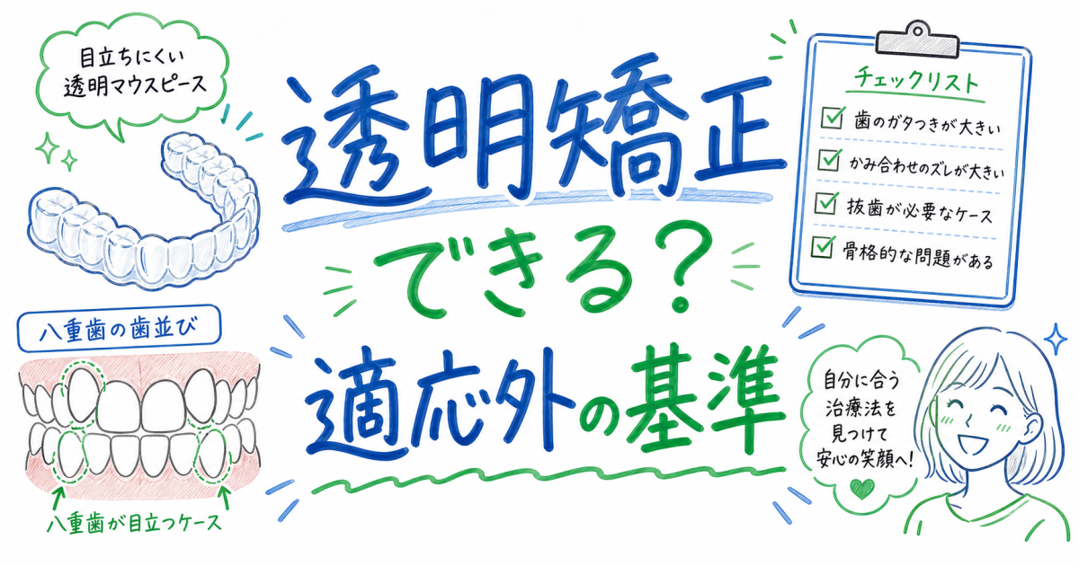 重度の八重歯は透明矯正できる？適応外の基準と諦めない解決策