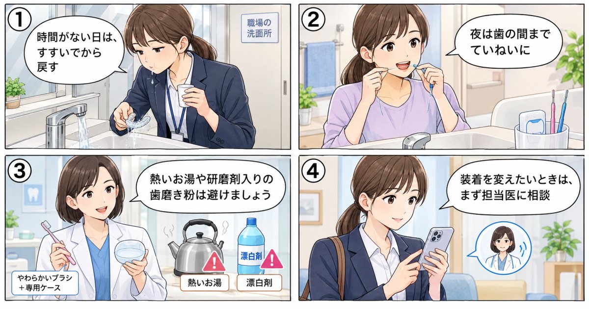 職場の昼休みと帰宅後、口臭を防ぐための手入れ