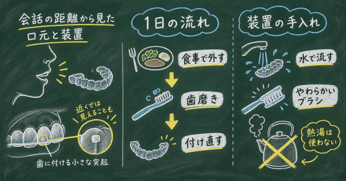 マウスピース矯正は仕事中の会話や写真で目立つ？