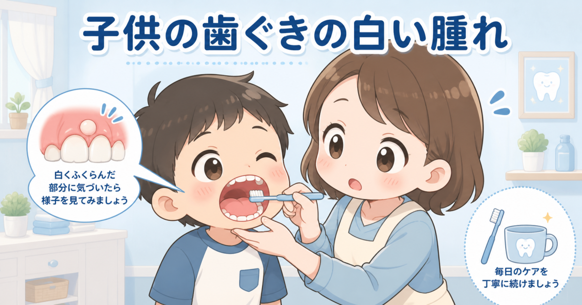 子供の歯茎に白い腫れ!受診すべき?自宅観察の目安と主な原因