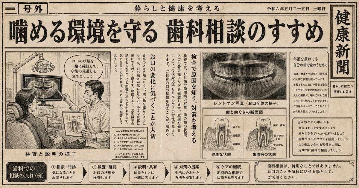【よくある誤解】固い食べ物なら良い？噛む力を保つ食事の工夫とセルフチェック