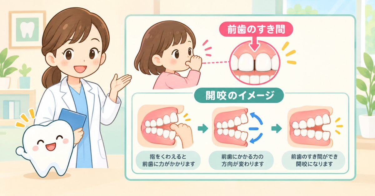 指しゃぶりが歯並び・噛み合わせに与える影響