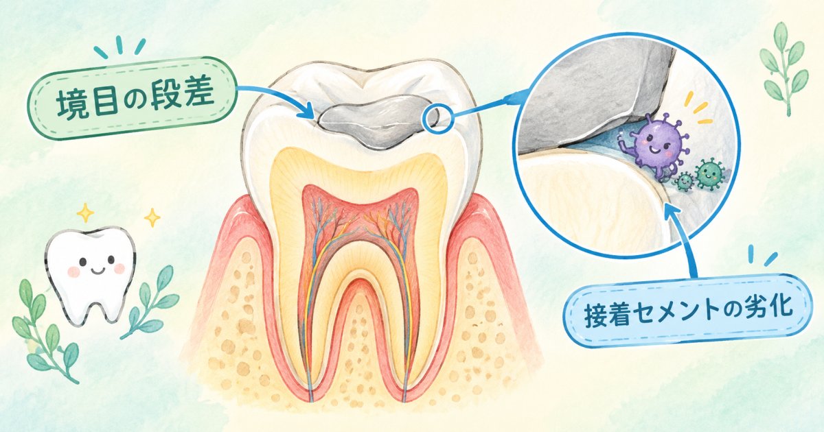 同じ歯だけむし歯を繰り返す理由は詰め物の境目にある